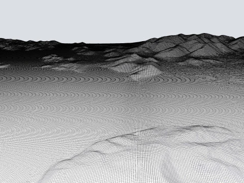 Lake Langa Tso China 3D Model