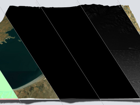Lake Langa Tso China Modello 3D