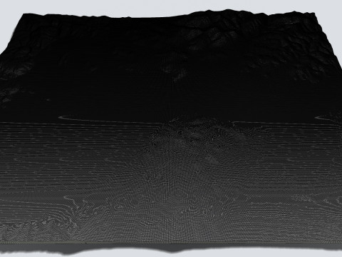 Lake Langa Tso China Modello 3D