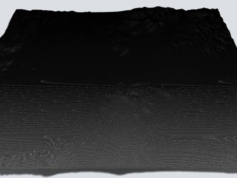 Lake Langa Tso China 3D Model