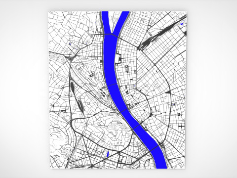 Cityscape Budapest Hungary Streets and roads Modello 3D