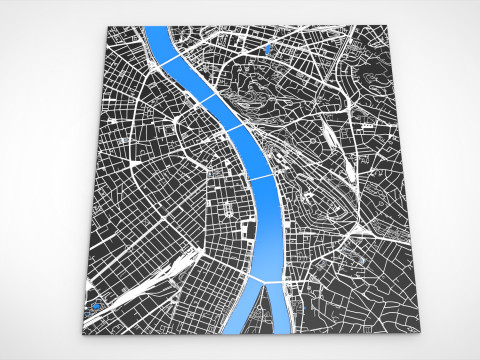 Cityscape Budapest Hungary Streets and roads Modello 3D