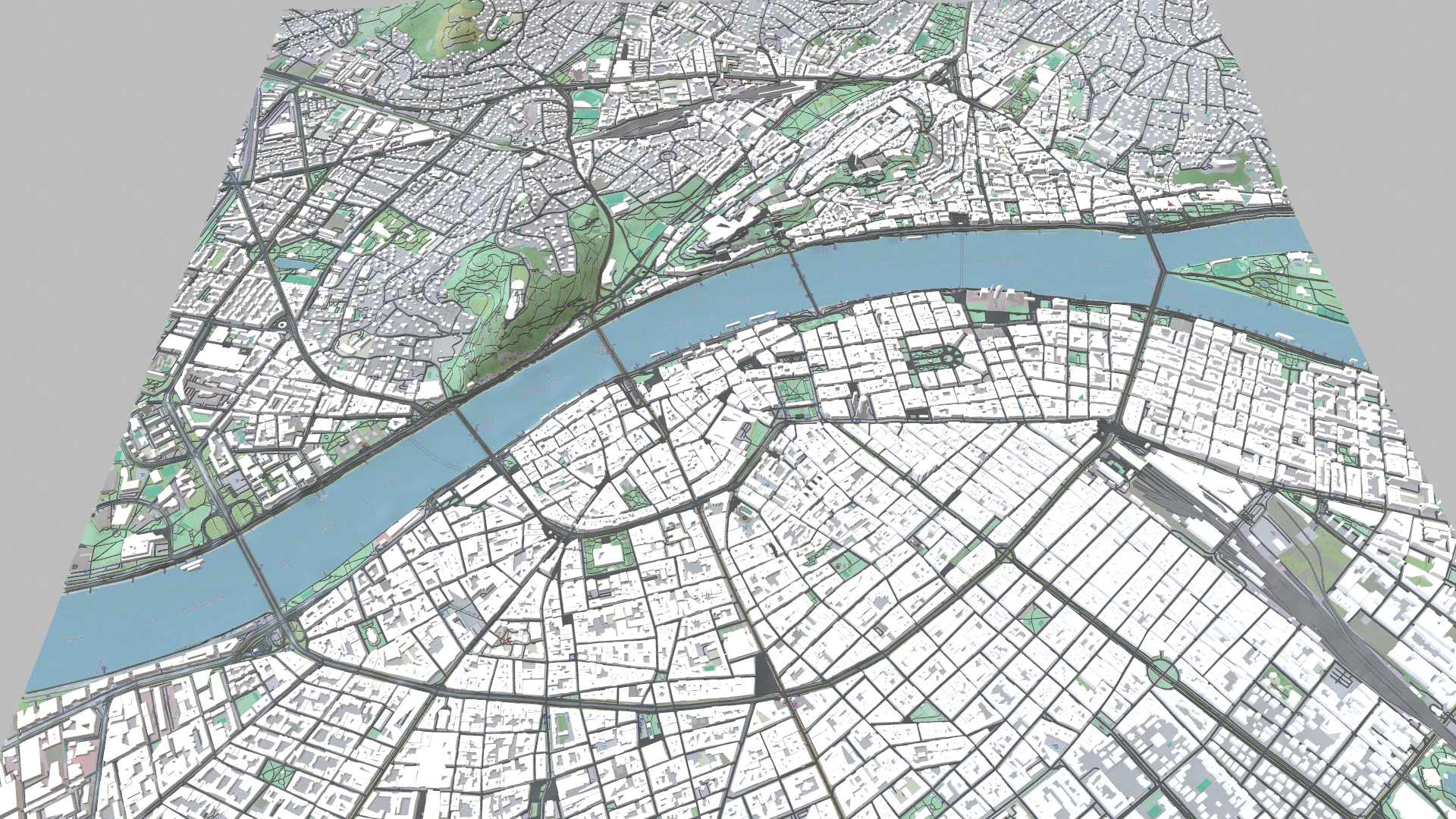 Cityscape Budapest Hungary 3D Print Model .c4d .max .obj .3ds .fbx .stl .blend 