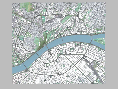 Cityscape Budapest Hungary 3D Print Model