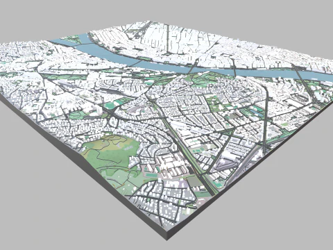 Cityscape Budapest Hungary 3D Print Model
