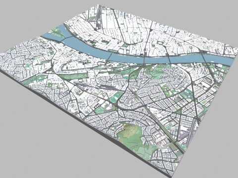 Cityscape Budapest Hungary 3D Baskı Modeli