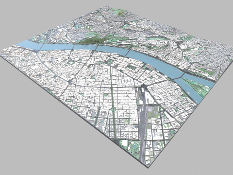 Cityscape Budapest Hungary 3D Baskı Modeli