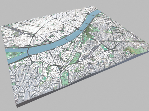 Cityscape Budapest Hungary 3D Baskı Modeli