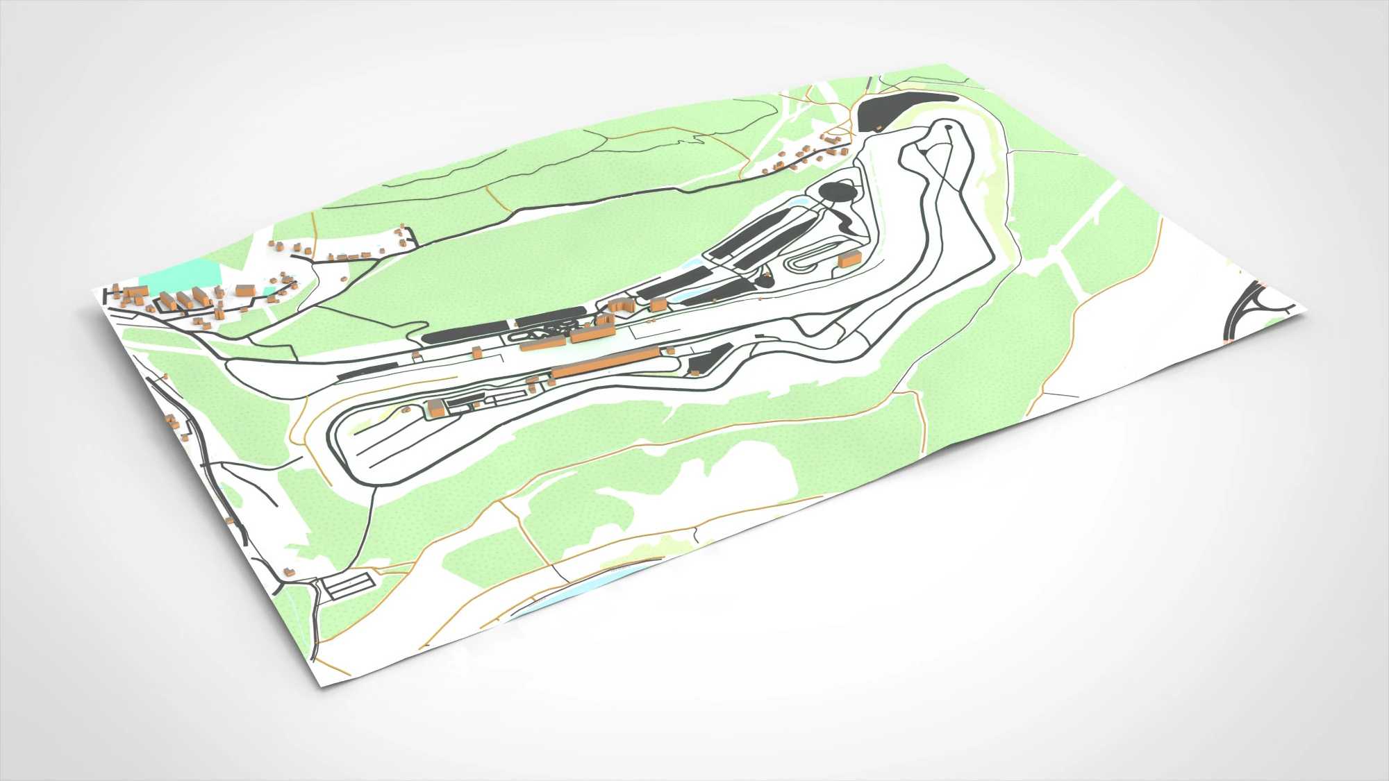 Autodrom Most Czech Republic 3D Model .c4d .max .obj .3ds .fbx .stl .blend 