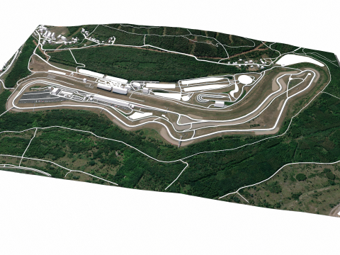 Autodrom Most Czech Republic Modelo 3D