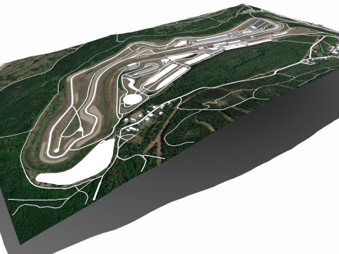 Autodrom Most Czech Republic 3D Model