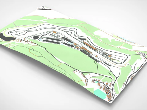 Autodrom Most Czech Republic 3D Model