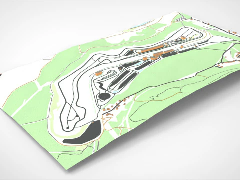 Autodrom Most Czech Republic 3D Model