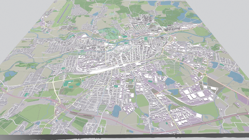 Cityscape Ceske Budejovice Czech Republic Modello 3D .c4d .max .obj .3ds .fbx .stl .blend 