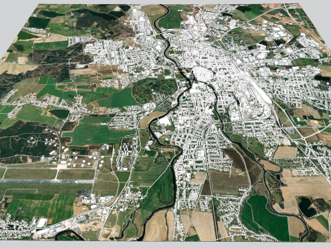 Cityscape Ceske Budejovice Czech Republic Modello 3D