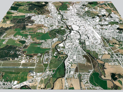 Cityscape Ceske Budejovice Czech Republic 3D Model