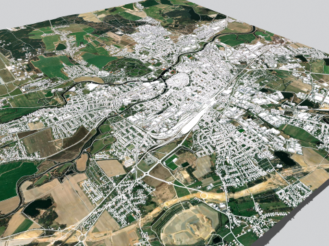 Cityscape Ceske Budejovice Czech Republic Modello 3D