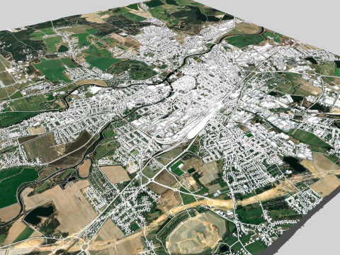 Cityscape Ceske Budejovice Czech Republic 3D Model