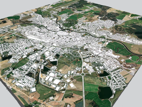 Cityscape Ceske Budejovice Czech Republic 3D Model