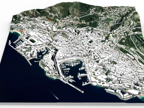 Cityscape Monaco France Modello 3D