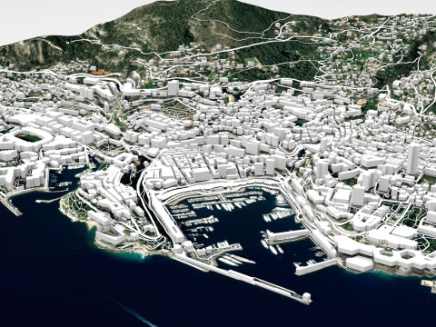 Cityscape Monaco France Model 3D