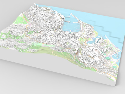 Cityscape Monaco France Model 3D