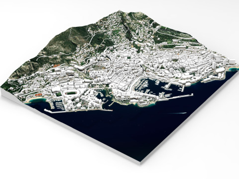 Cityscape Monaco France Model 3D