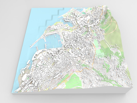 Cityscape Monaco France Model 3D