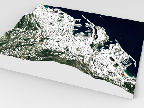 Cityscape Monaco France Model 3D