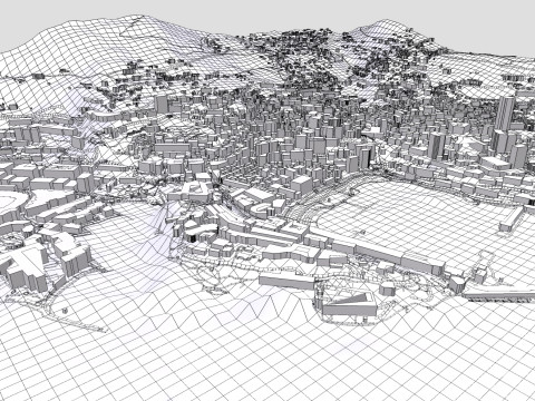 Cityscape Monaco France Model 3D