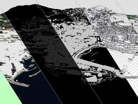 Cityscape Monaco France Model 3D