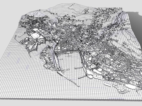 Cityscape Monaco France Model 3D