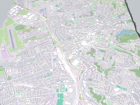 Cityscape Liberec Czech Republic 3Dモデル