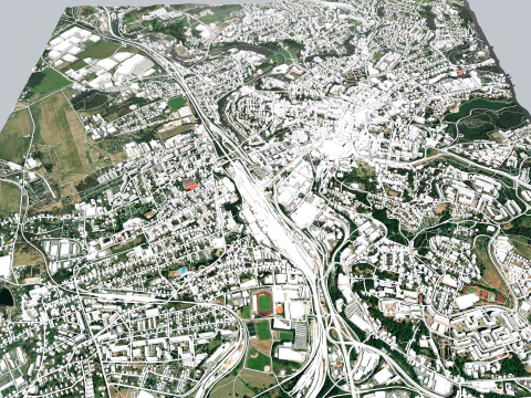 Cityscape Liberec Czech Republic 3D Model