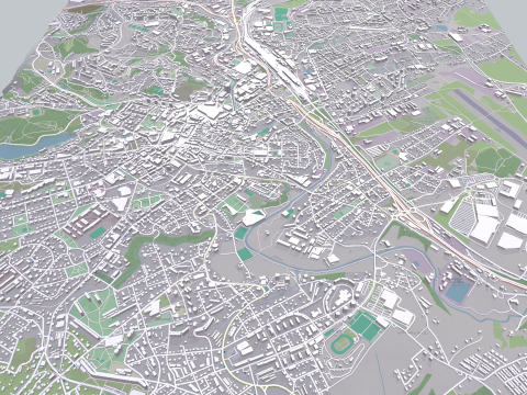 Cityscape Liberec Czech Republic Modelo 3D