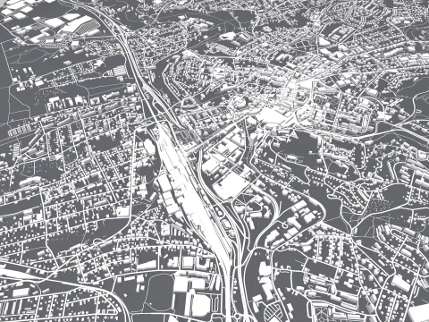 Cityscape Liberec Czech Republic 3D Model