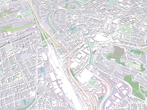 Cityscape Liberec Czech Republic 3D Model