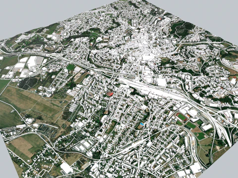Cityscape Liberec Czech Republic 3D Model