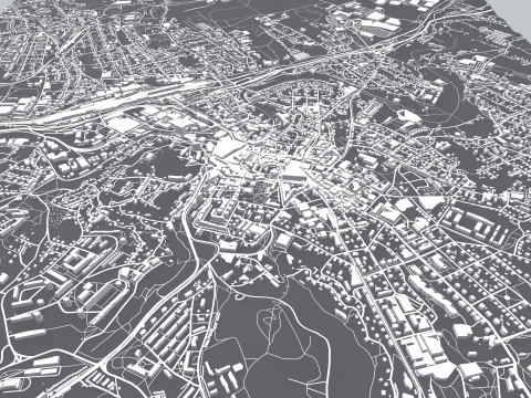 Cityscape Liberec Czech Republic Modelo 3D