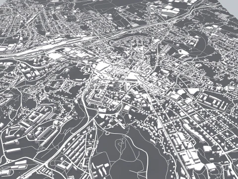 Cityscape Liberec Czech Republic 3D Model