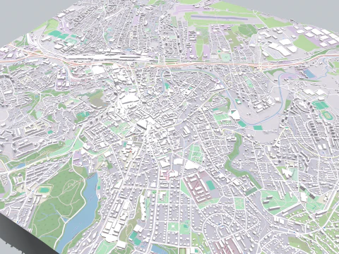 Cityscape Liberec Czech Republic 3D Model