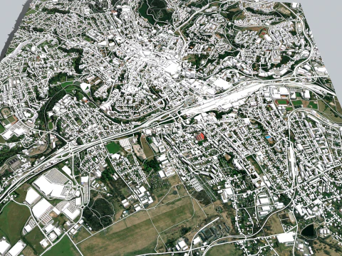 Cityscape Liberec Czech Republic 3D Model
