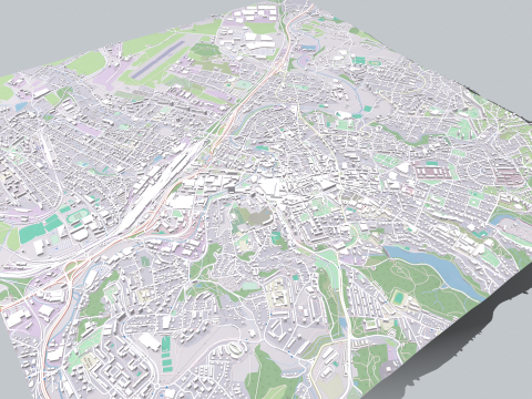 Cityscape Liberec Czech Republic Modelo 3D