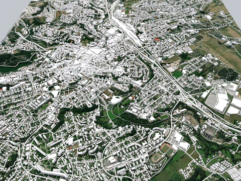 Cityscape Liberec Czech Republic 3D Model