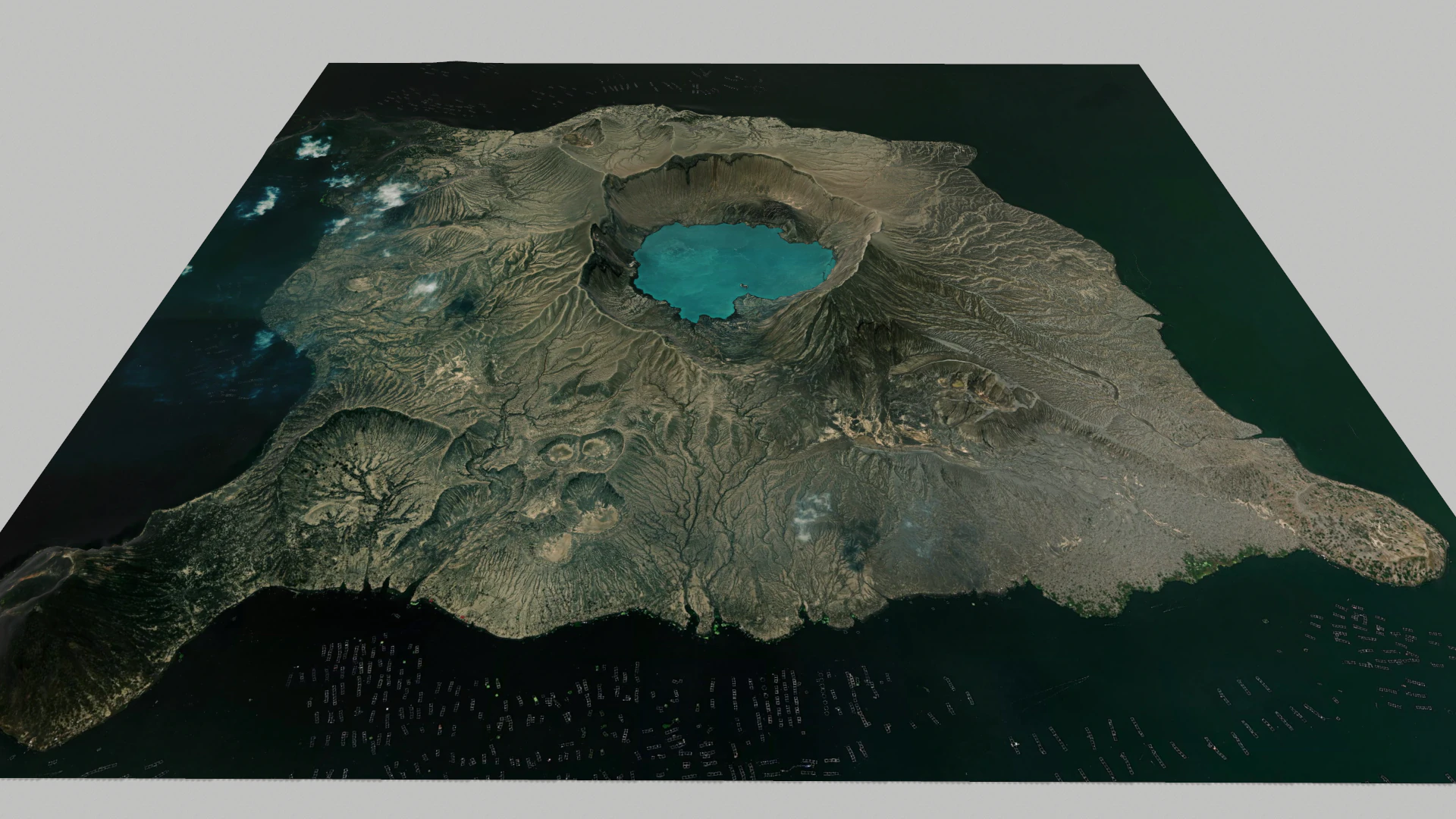 Mountain landscape Taal Volcano 3D Model .c4d .max .obj .3ds .fbx .stl .blend