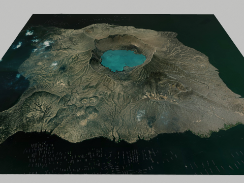 Mountain landscape Taal Volcano Modelo 3D