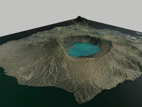 Mountain landscape Taal Volcano Modelo 3D