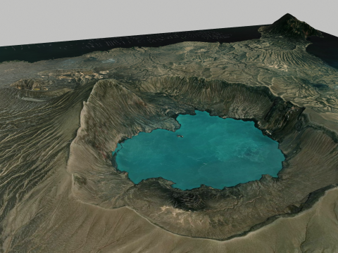 Mountain landscape Taal Volcano Modelo 3D