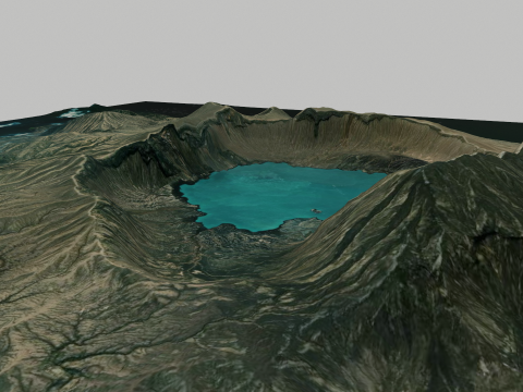 Mountain landscape Taal Volcano Modelo 3D
