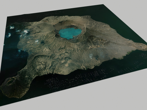 Mountain landscape Taal Volcano Modelo 3D